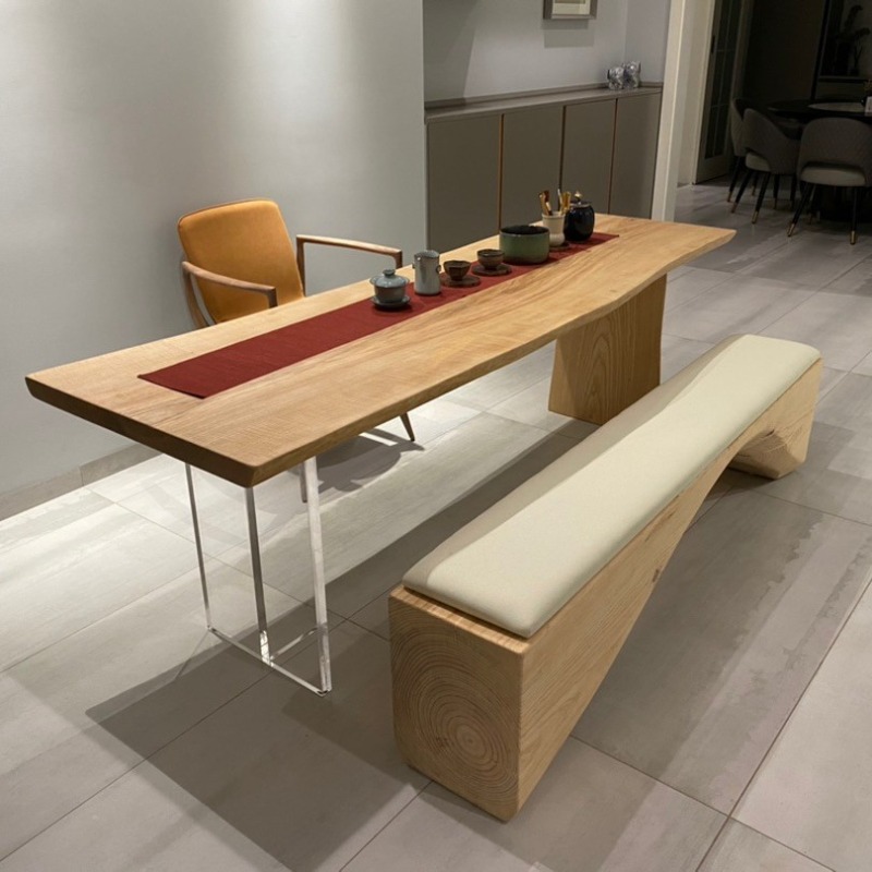 Home Office Furniture - Tavolo Flottante in Legno Massello e