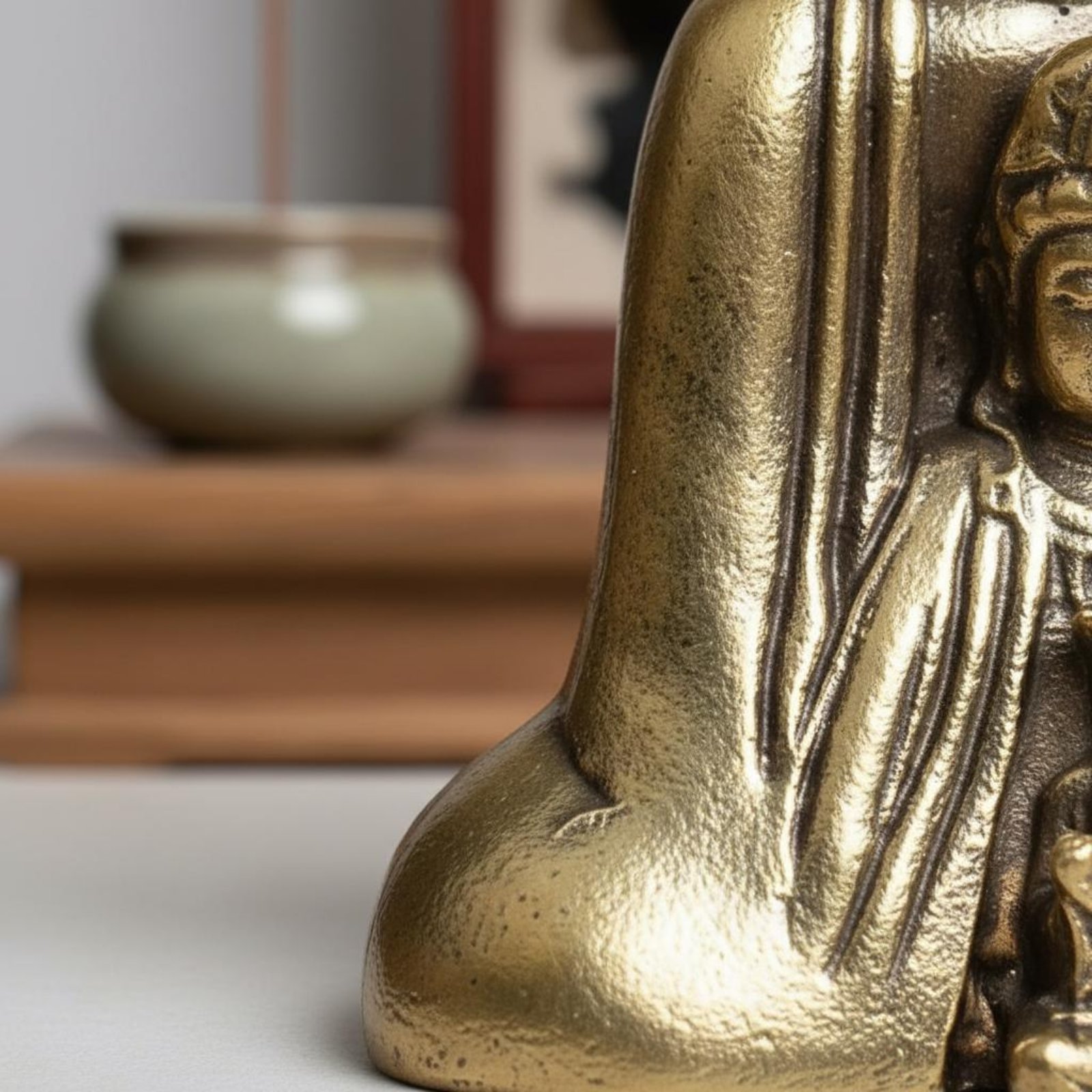 Home Office Ideas - Statuetta di Buddha Sakyamuni, Lavorazione Artigianale