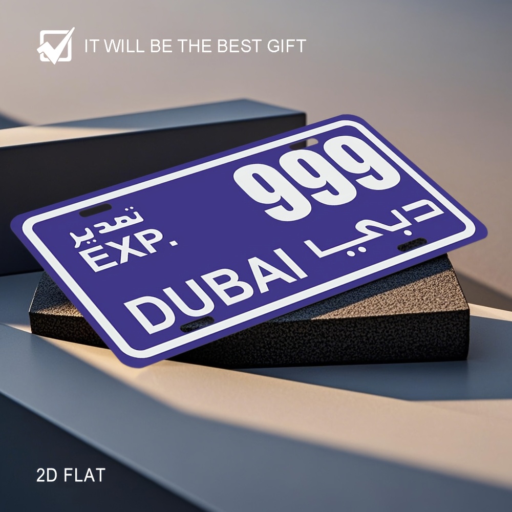 Home Office Dubai - Targa da parete in metallo per