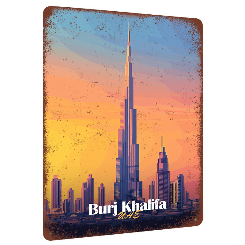 Home Office Dubai - Burj Khalifa Dubai UAE Skyline Wall