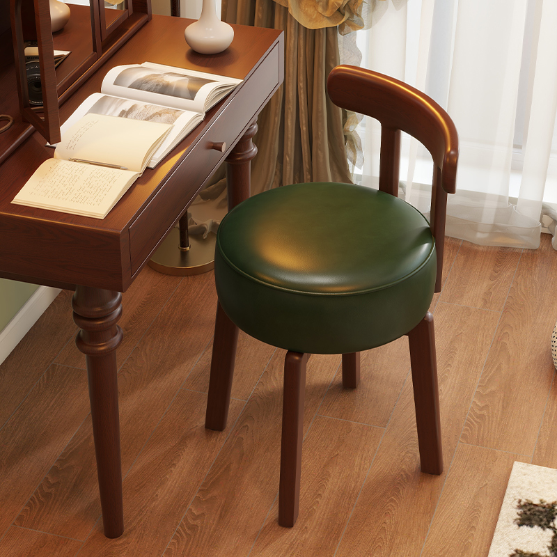 Home Office Furniture - Sedia girevole in legno massello, cuscino
