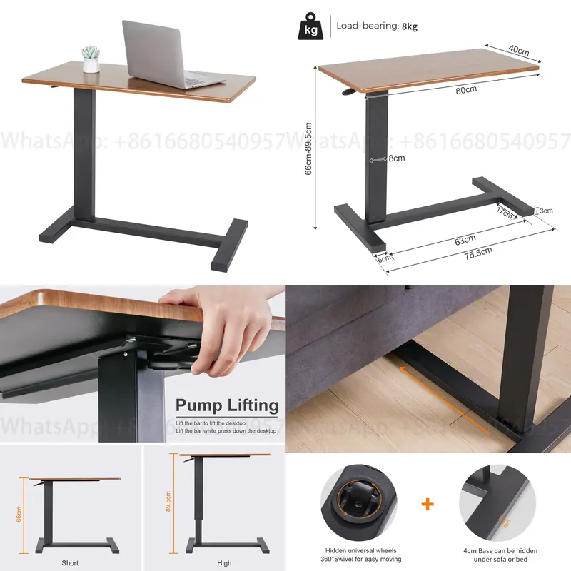 Office Table Home - Tavolino da Letto Mobile per Laptop,