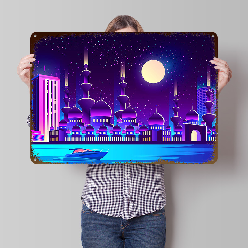 Poster in Metallo Synthwave Ne - Home Office Dubai recensione e prezzo